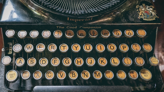 a vintage typewriter